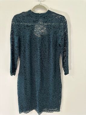 Reitmans Teal Lace Mini Dress